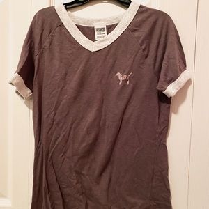 purplish/ brown PINK shirt